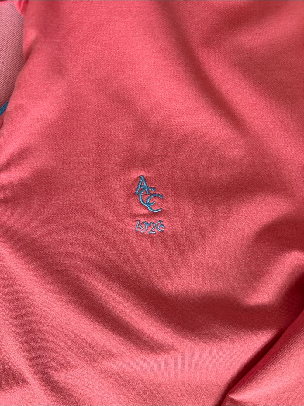 Peter Millar Coral Pink Quarter-Zip Pullover - Picture 3 of 3